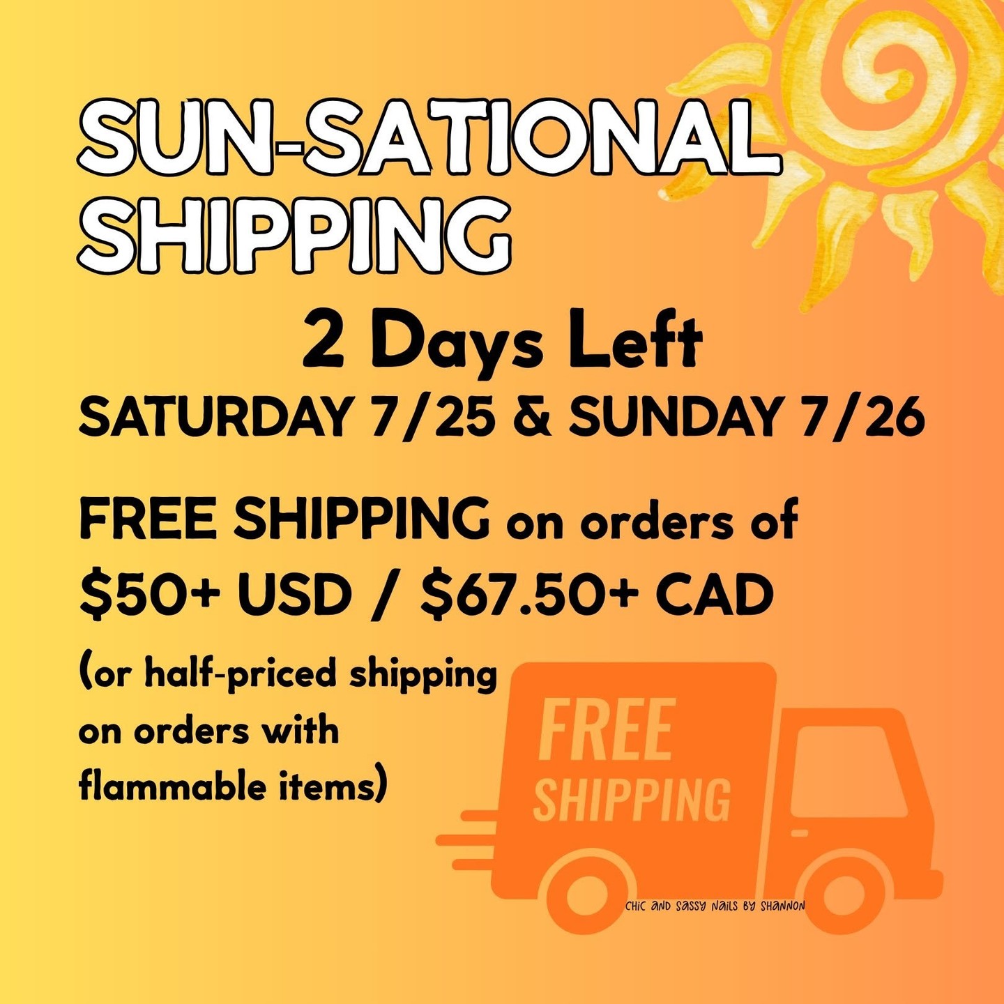 ☀️ One more reason to treat yourself this weekend...

Don't forget:

🚚 FREE SHIPPING ends tomorrow on qualifying $50+ orders!

Whether you've had your eye on the new Birds of Paradise collection, want to stock up on summer favorites, or you're already shopping Halloween (no judgment 😂), now is a great time to save.

What would be in your cart today?